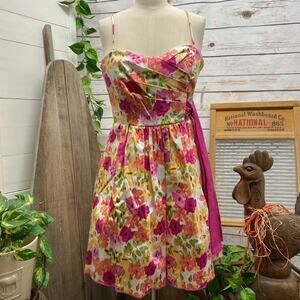 Trixxi Floral Pin Up Rockabilly Retro Summer Dress Spaghetti Strap NWT Size 9